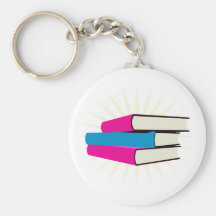 Pile of Books Keychain