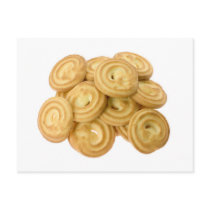 Pile of butter cookies post card
