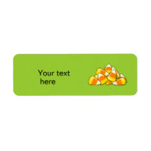 Pile of Candy Corn Halloween Template Return Address Labels