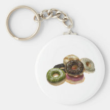 Pile of doughnuts key chain