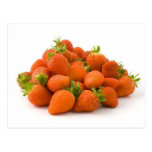 Pile Of Fresh Strawberries On White Background. Post Card