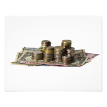 Pile of money personalized announcement