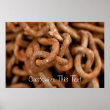Pile of Rusty Chains; Customizable Poster