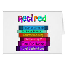 Pile unique de cadeaux de retraite de conception d carte