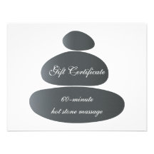 Piles of Meditations Stones Gift Certificate Personalized Announcement
