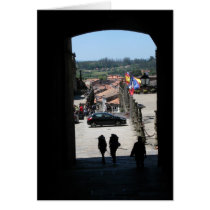 Pilgrims Entering Santiago Card cards