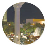 Pillars Las Vegas Night Venitian Round Sticker