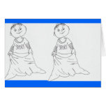 Pillow case sack race greeting card