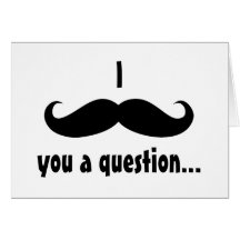 Pilosité faciale drôle de moustache de déguisement cartes de vœux