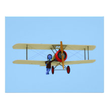 Pilot and Biplane Letterhead Template