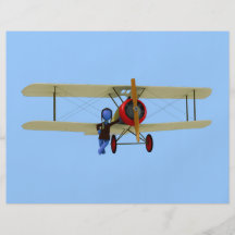 Pilot and Biplane Personalized Flyer