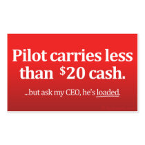 Pilot carries less than $20 cash