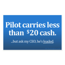 Pilot carries less than $20 cash
