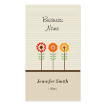 Pilot - Cute Floral Theme Business Card