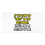 Pilot In Dictionary...My Picture Customized Photo Card