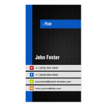 Pilot - Modern Stylish Blue Business Card Template