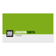 Pilot - Organic Green White Business Cards