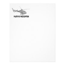 Pilots fly helicopters custom letterhead