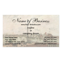 Pilot's Jetty, Le Havre, Morning; Camille Pissarro Business Card Template