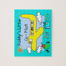 Pilots Kids Puzzle "Daddys Little Co-Pilot" 8X10