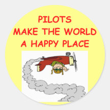 pilots round stickers