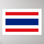 Pilotthailand, drapeau de la Thaïlande Poster