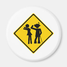 Pimp Backhand Road Sign Refrigerator Magnet