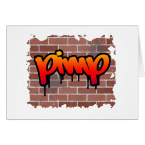 pimp graffiti  design card