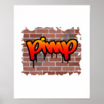 pimp graffiti  design print