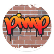 pimp graffiti  design sticker