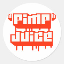 Pimp Juice -- Apparel Round Stickers
