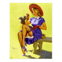 Pin- alimentant un écureuil cartes postales