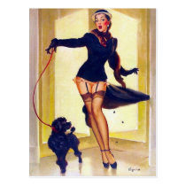 Pin- avec le caniche cartes postales