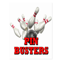 Pin Busters Bowling Postcards