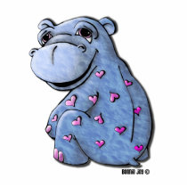 Pin - Haley Hippo Acrylic Cut Out