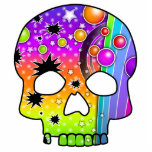 Pin, Ornament, Photo Sculpture - POP ART SKULL 1