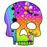 Pin, Ornament, Photo Sculpture - POP ART SKULL 3