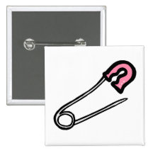 Pin rose de couche-culotte badge