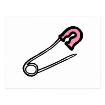 Pin rose de couche-culotte carte postale