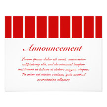 Pin Stripe Red + Custom Colour Invitations