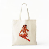 Pin Up Girl Canvas Bag