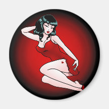 Pin Up Girl Fridge Magnet Retro Pin-up Gifts
