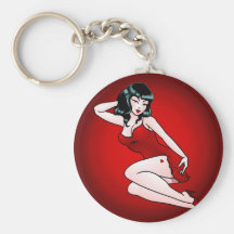 Pin Up Girl Keychain Retro Pin-up Gifts