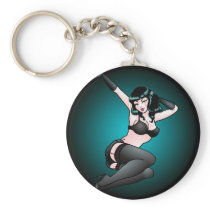 Pin Up Girl Keychain Sexy Retro Pin-up Gifts