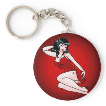 Pin Up Girl Keychain Sexy Retro Pin-up Gifts