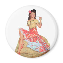 Pin Up Girl Fridge Magnets