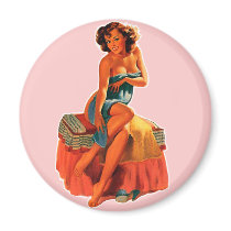 Pin Up Girl Refrigerator Magnet
