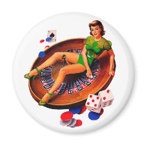 Pin Up Girl Refrigerator Magnets