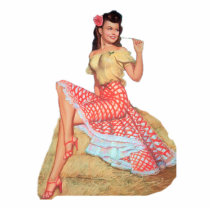 Pin Up Girl Photo Cut Outs