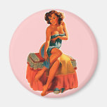 Pin Up Girl Refrigerator Magnet
